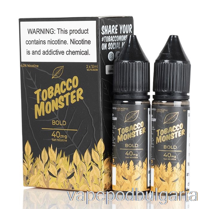 Vape 10000 Дръпки Bold - Tobacco Monster Salts - 30ml 60mg